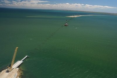 Временные мосты появятся в Керченском проливе