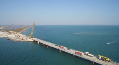 На стройке объекта Крымского моста достигнута очередная веха
